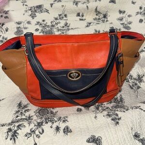 Coach patchworks leather unique vintage silver hardware